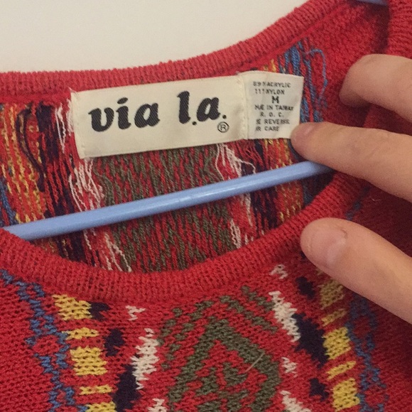 80’s Vintage Southwestern Print Sweater - Picture 4 of 7